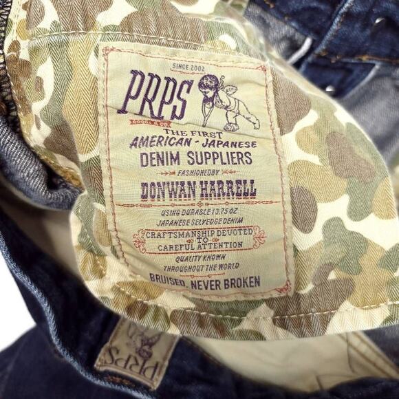 PRPS Skinny Jeans Mens 30x34 Japanese Donwan Harrell Selvedge Button-Fly - Picture 5 of 11